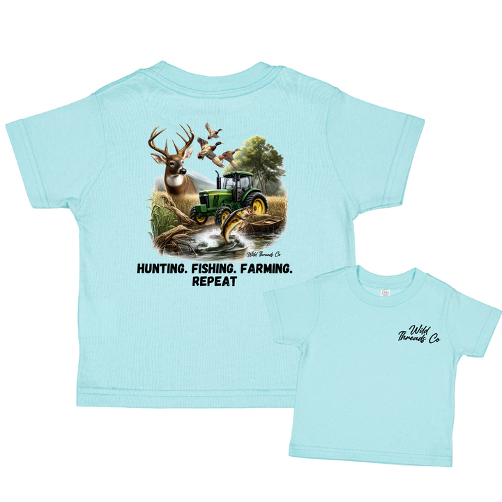 Hunting Fishing Farming Repeat Tee