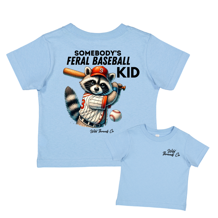 Somebody's Feral Baseball Kid Tee