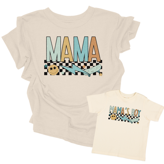 Retro Boy Mama + Mini Bundle